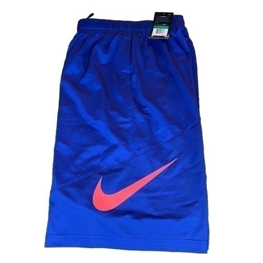 NWT Nike Boy's Blue Orange Baskeball Mesh Shorts 822952-512